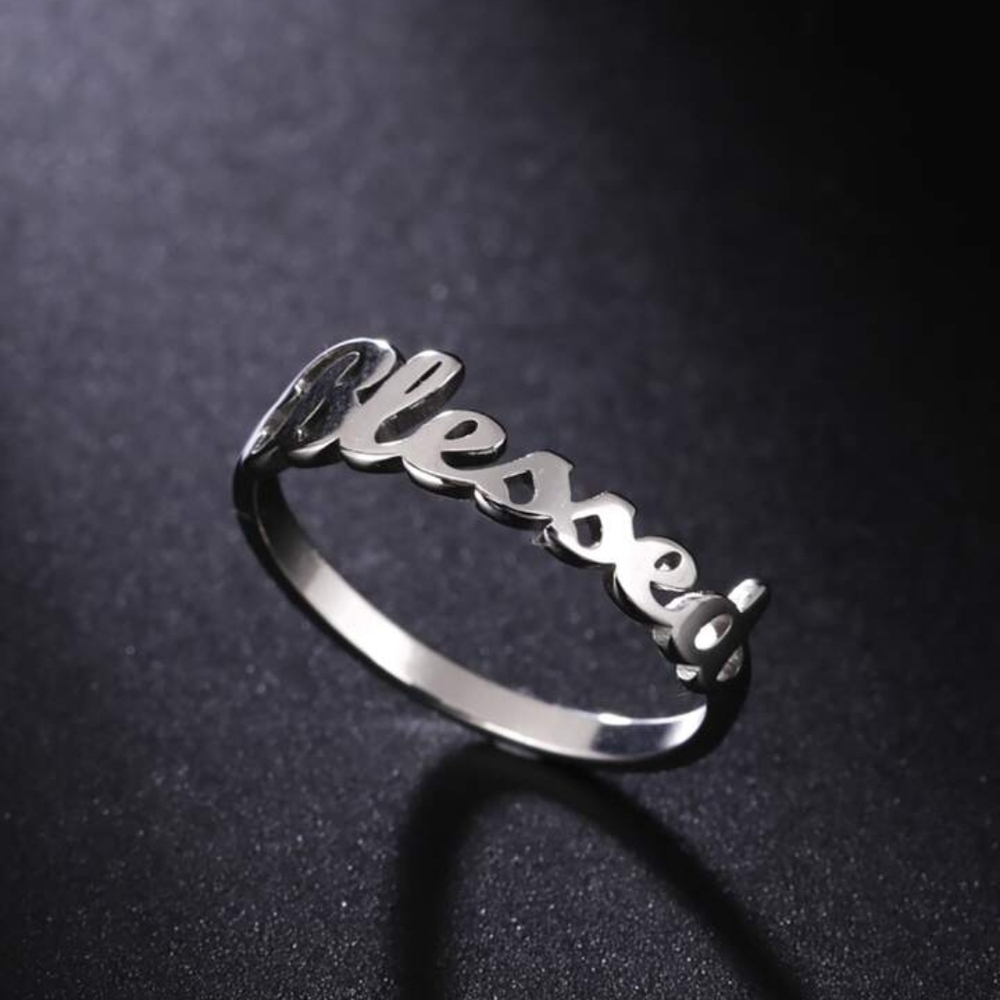 NEW Silver 'Blessed' Ring Fast Shipping 📦